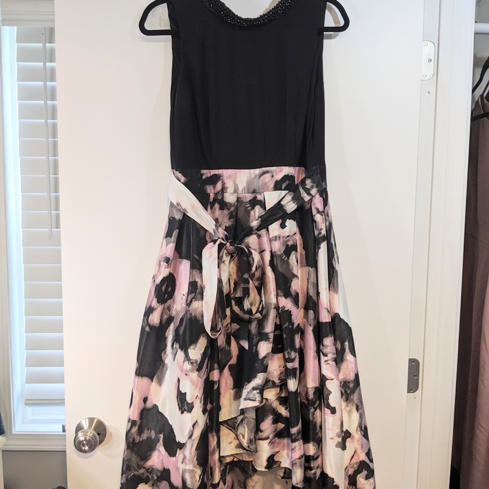 SL Fashions floral high low dress